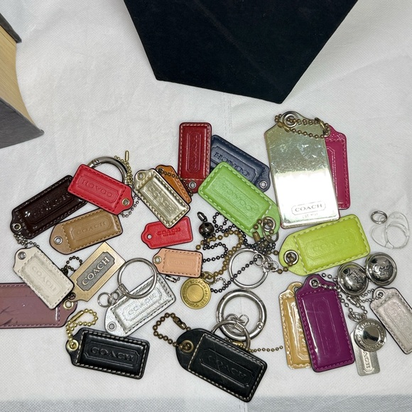 Coach Hangtags Metal or Leather or Mirror or Rings or Clear Heart Bid for Yours - Picture 2 of 16